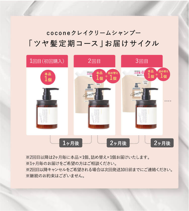 coconeクレイクリームシャンプー髪と頭皮のことを考えた新しいシャンプー。